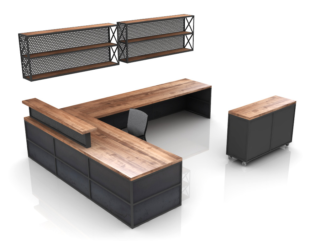 HELVETICA WALL MOUNT SHELF TIER 1 | Iron Age Office HELVETICA WALL MOUNT SHELF TIER 1 | Iron Age Office