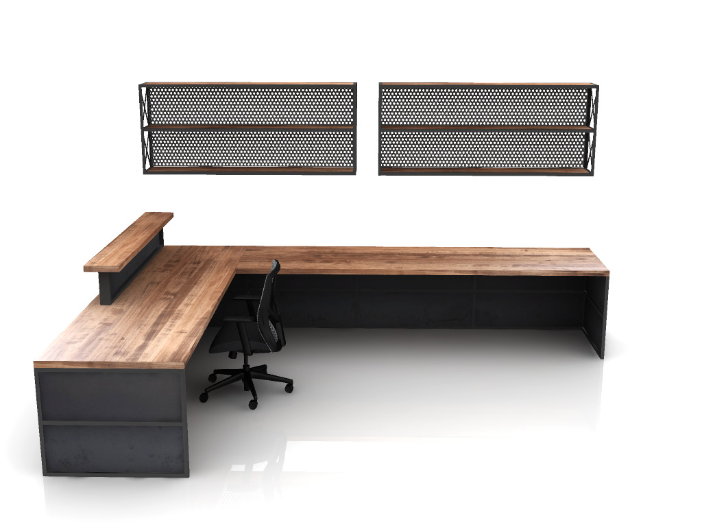 HELVETICA WALL MOUNT SHELF TIER 1 | Iron Age Office HELVETICA WALL MOUNT SHELF TIER 1 | Iron Age Office