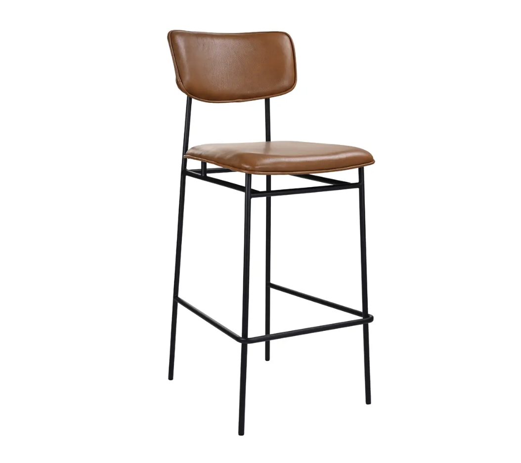 Sailor Stool - Bar Height Brown | Iron Age Office